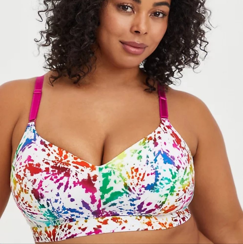 Torrid Wire-free Rainbow Bra
